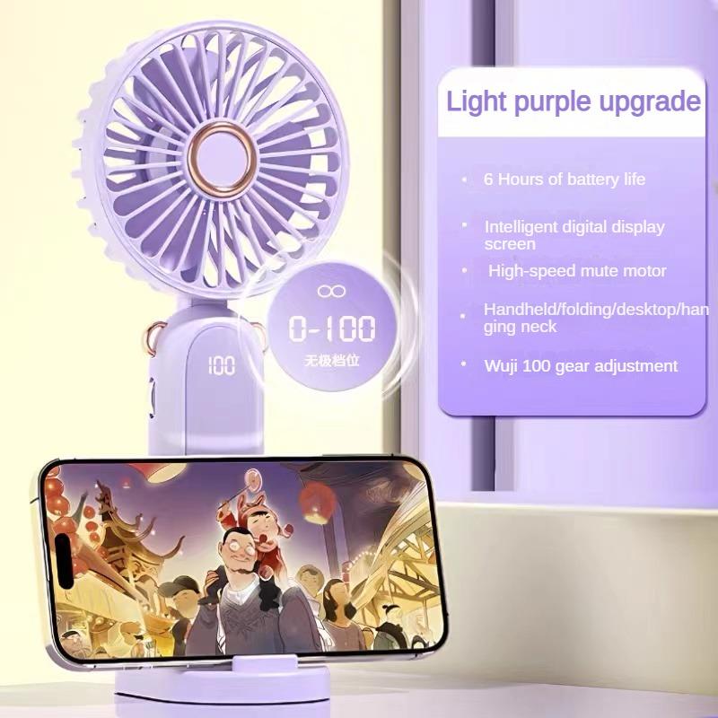 Мини-ручной вентилятор с зарядкой через USB, электрический вентилятор со скоростью 100 оборотов, портативный ручной вентилятор для летнего охлаждения, кондиционер