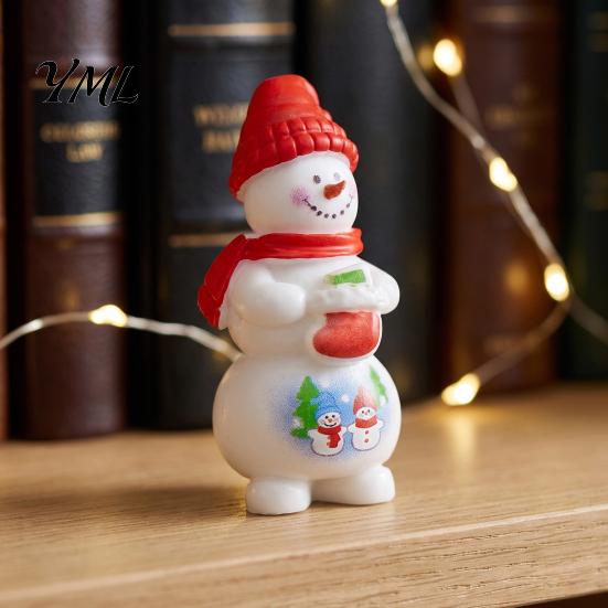 Handmade Craft Accessories 2Pcs Mini Christmas Figurine, Santa Claus Snowman Dolls, DIY for Micro Tree Decorations Landscape Dollhouse Cake