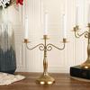 Yousheng Vintage Iron Art Candle Holder Decoration Detachable 3/5-Arm Candlestick Home Office Living Room Metal Taper Candle Stand Table Centerpiece