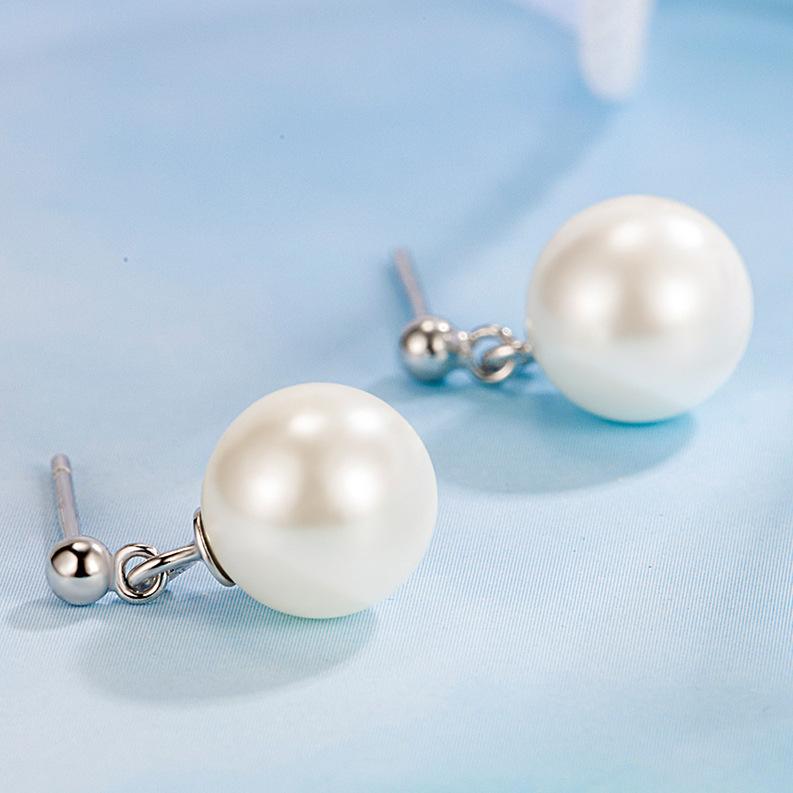 Простые серьги с искусственным жемчугом, большие белые позитивные круглые маленькие лампочки, классические стильные серьги