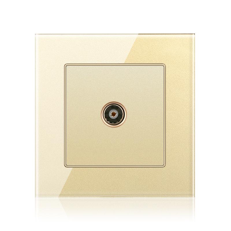 Cat6 Rj45 настенная розетка сетевая розетка с телевизором настенная двойная розетка для передачи данных телефонная панель из закаленного стекла настенная компьютерная сетевая розетка