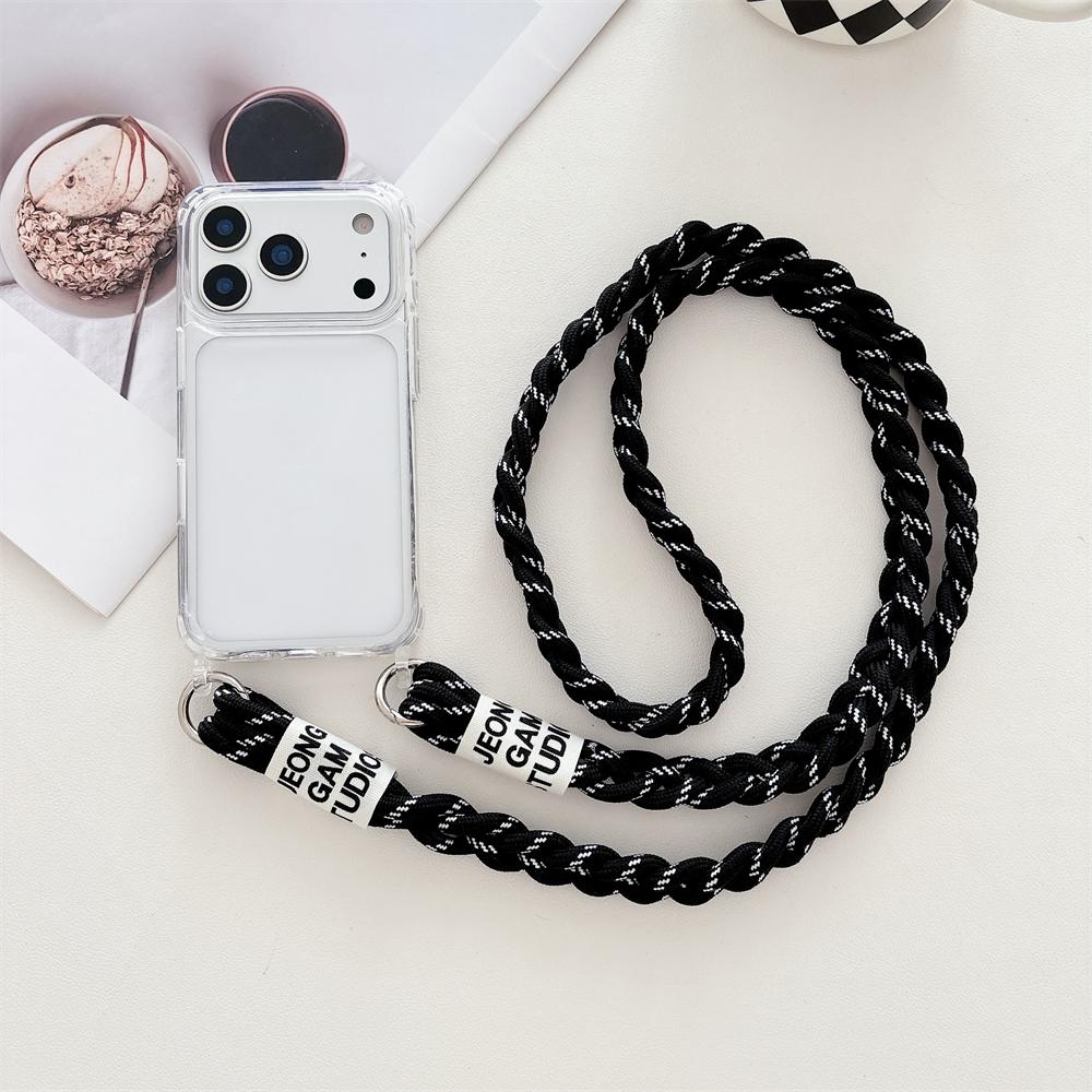 Transparent Acrylic Crossbody Lanyard Strap Case For iPhone 17 16 15 14 13 12 11 Pro Max Plus Air XS Max 7 8 XR Shockproof Cover