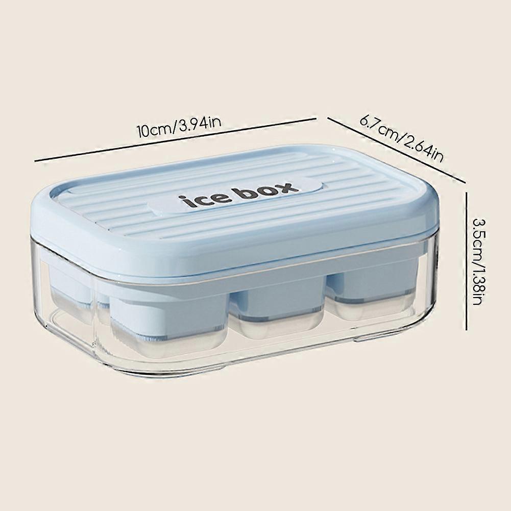 Easy Release Press Ice Maker Box with Cover for Home Drinks Space-Saving Stackable Household Food-Grade Ice Tray for Kitchen Convenience