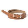 Halden (W) Two Loop Silver Fake Leather Belt (T017_tan)