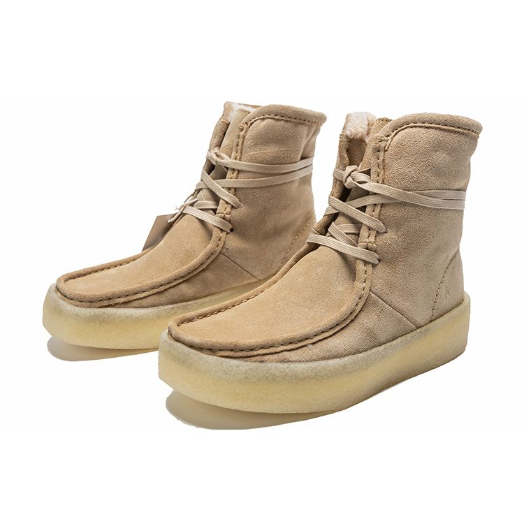 Clarks Оригинальные ботильоны на шнуровке с круглым носком для женщин, светло-коричневые 261634124
