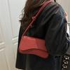New Fashionable Solid Color Casual Versatile Simple Shoulder Bag Underarm Bag Beautiful Temperament Daily Commuter Women's Bag