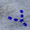 Blue Chalcedony Gemstone Handmade 925 Sterling Silver Jewelry Necklace 18" M-404