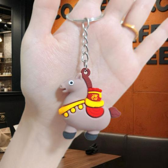 Yousheng 5/10 шт. Набор брелоков Год Лошади 2026 Китайский зодиак Счастливые талисманы Благоприятное культурное значение Брелок