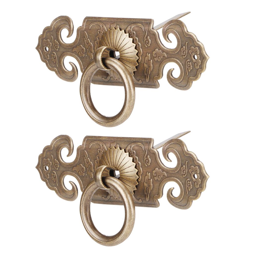 2 комплекта ручек в форме летучей мыши, медные антикварные декоративные ручки-кнопки для ящиков и дверей обувного шкафа