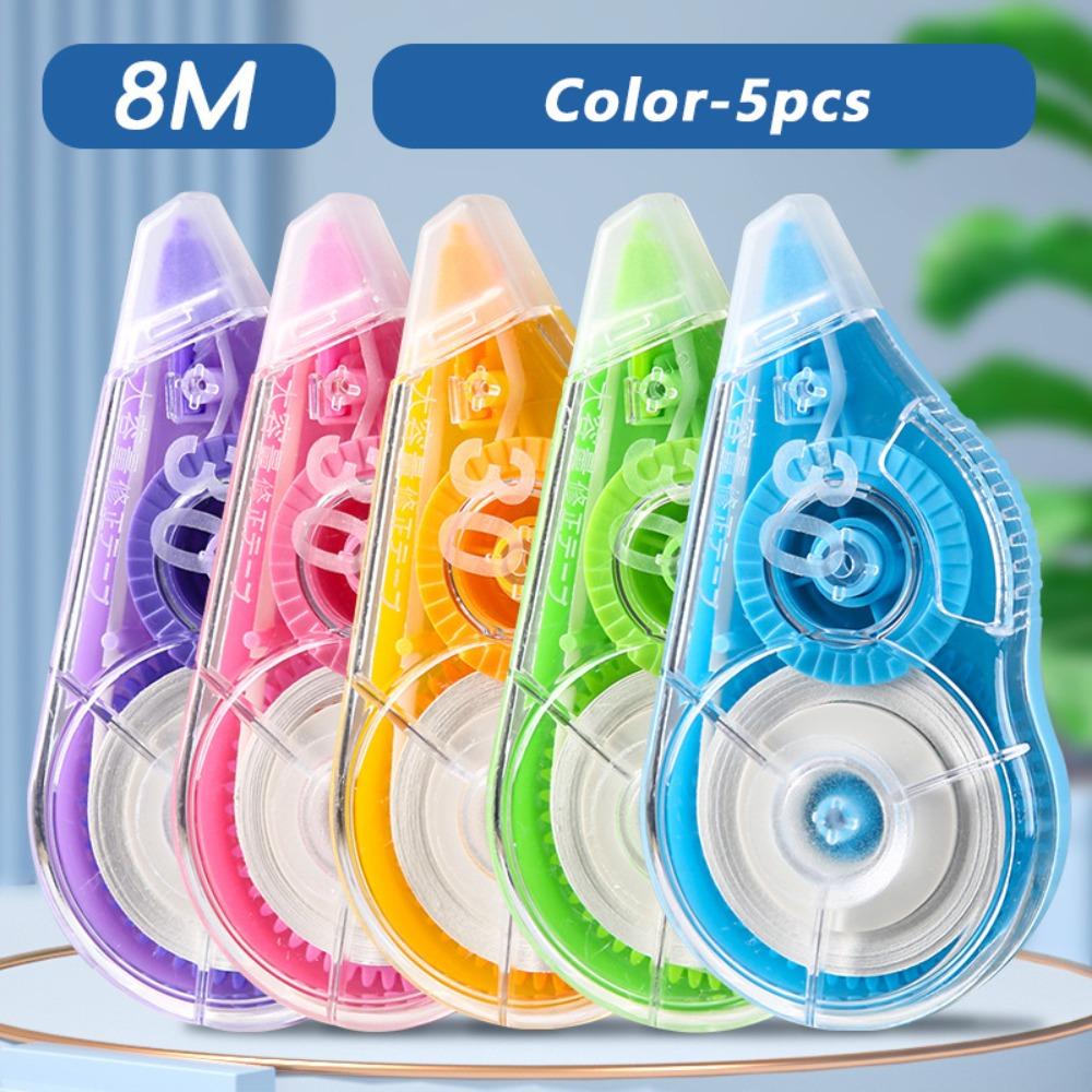 5PCS/Set Large Capacity Alteration Tape Students Special Coating Tape Correction Band Students