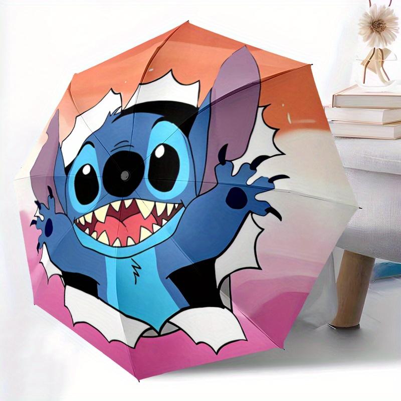 1pc Stitch Durable Cartoon Folding Umbrella, Portable 3-Fold Compact Umbrella for Men and Women, Suitable for Travel or Daily Use.D092