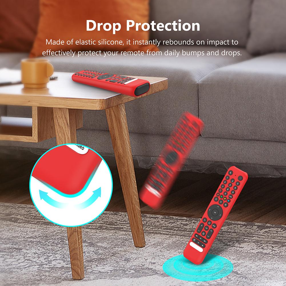 Silicone Remote Case for TCL RC716/RC833 GUB1 TV Remote Control Case Anti-Slip Remote Protective Case Shockproof Silicone Sleeve