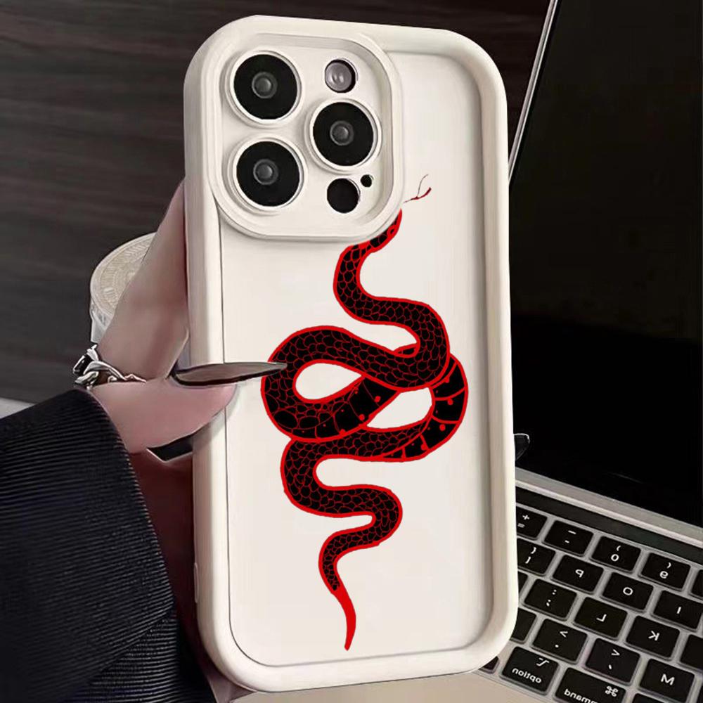 N73 Мягкие чехлы для телефонов с ангельскими глазками и змеиным дизайном из черного золота для Samsung A54 A34 A13 A14 S23 S24 Ultra S20 FE Xiaomi Redmi Note 13 12C Противоударный чехол