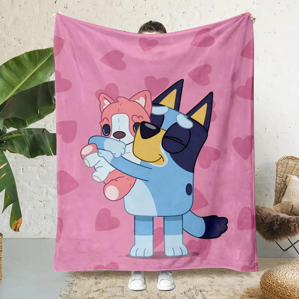 Одеяло с принтом Cartoon B-Blueys Bandit-Chillis, одеяла для пикника, теплое одеяло, мягкое и удобное одеяло для дома, путешествий, дня рождения