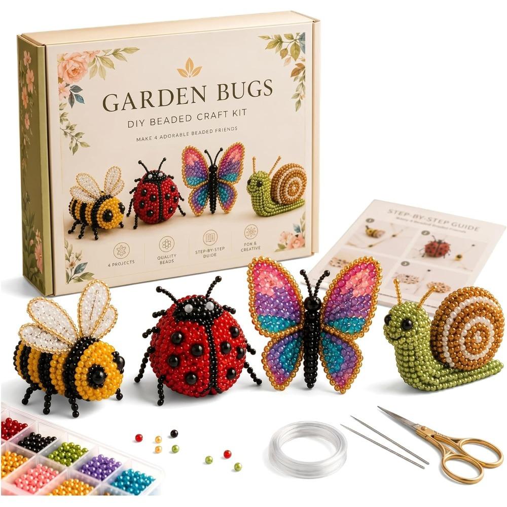 Tiny 3D Beaded Animal DIY Kit, Petite 3D Beaded Animal Craft Kit, 2026 New Cute Beaded Animal Kit with Colorful Beads and Instructions for Teens
