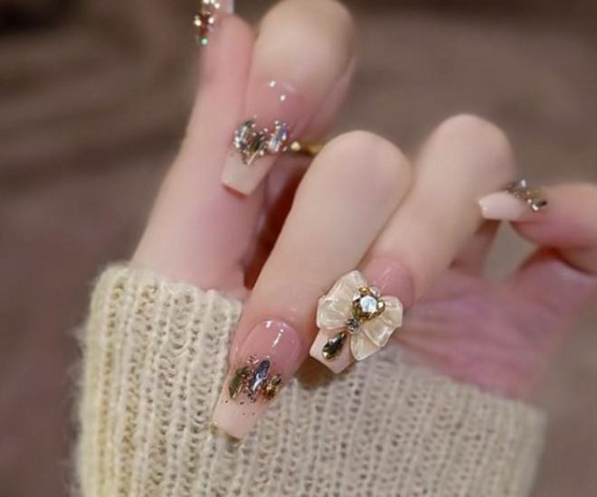 Маленький медвежонок Глиттер Румяна Аврора Градиент Нейл-арт - Сладкий Чистый Стиль Желания