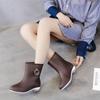 Fashion Elegant Short Women Rubber Boots Ankle Rain Boots Fall Autumn Rain Day Waterproof Woman Shoes 2024 Wse3