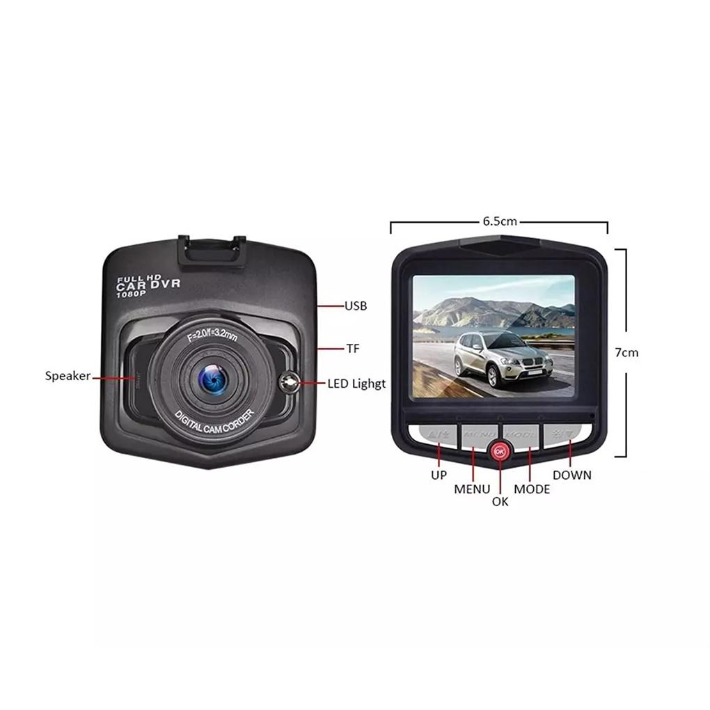 Black Universal Car Product Camera For Vehicle With Wide Angle Lens Front And Rear 4K Dash Cam