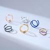 1 шт. Двойное кольцо для носа из нержавеющей стали, спиральный пирсинг носовой перегородки, хрящевые серьги-кольца для трагуса, хеликса для женщин, украшение для ноздри