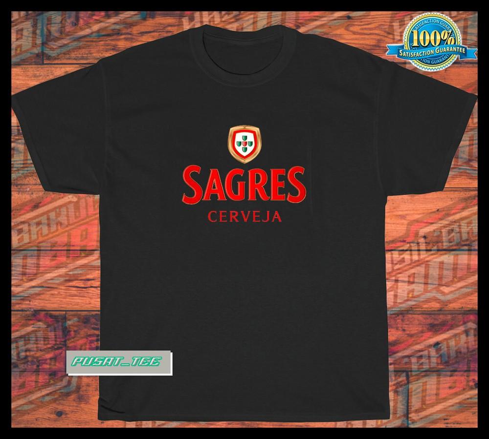 Новая футболка с американским смешным логотипом пива Sagres Cerveja РАЗМЕР S-5XL Унисекс