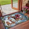 Christmas Printed Square Area Rug Soft Non Slip Floor Carpet For Bedroom Holiday Gift
