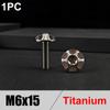 M5/M6 x15mm Titanium Bolts Titanium Decorative Bolts Durable Motorcycle Screw