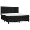 VidaXL Lit à sommier tapissier avec matelas Noir 160x200 cm Tissu - Modèle 3131763