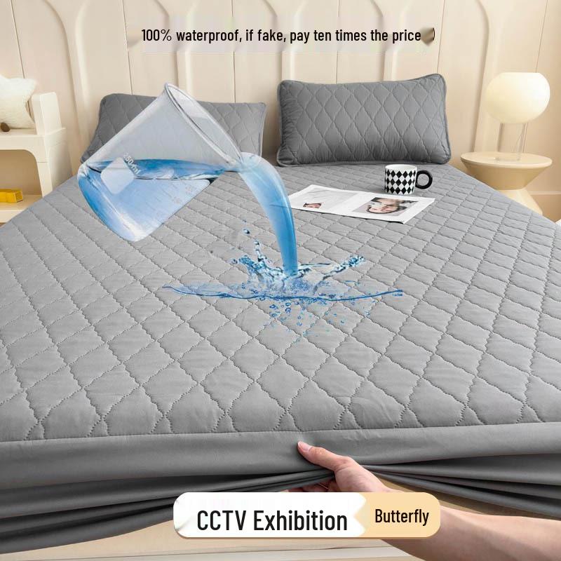 Водонепроницаемая Противоскользящая Стеганая Простыня на Резинке Защитник Матраса