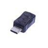 Мини USB (мама) к Type C (папа) Адаптер-конвертер Черный Поддержка зарядки 5V2A и передачи данных 480 Мбит/с