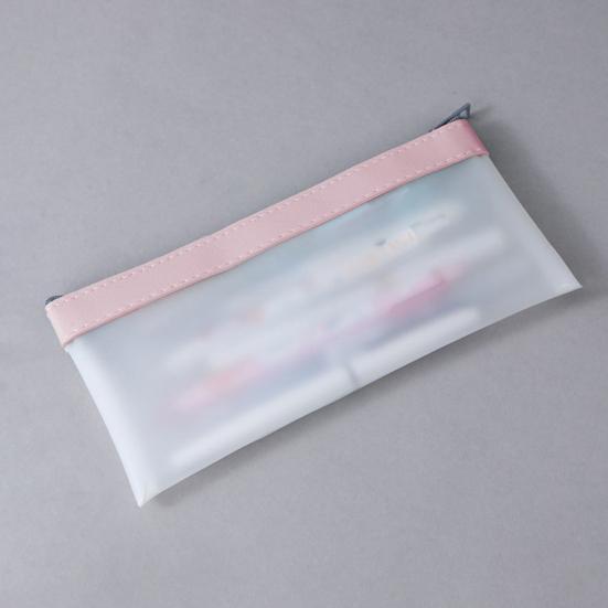 Прозрачный пенал большой емкости на молнии ПВХ водонепроницаемый прозрачный пенал органайзер для кистей для макияжа