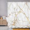 25Style Luxury Abstract Marbling Shower Curtains Geometric Stripes Drapes For Bathroom Accessories Set Bathtub Curtain With Hooks Waterproof