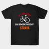 Мужская черная футболка с принтом Если я упаду, поставьте на паузу мою Strava Печать на трансферной бумаге без вырезания Хлопковая футболка