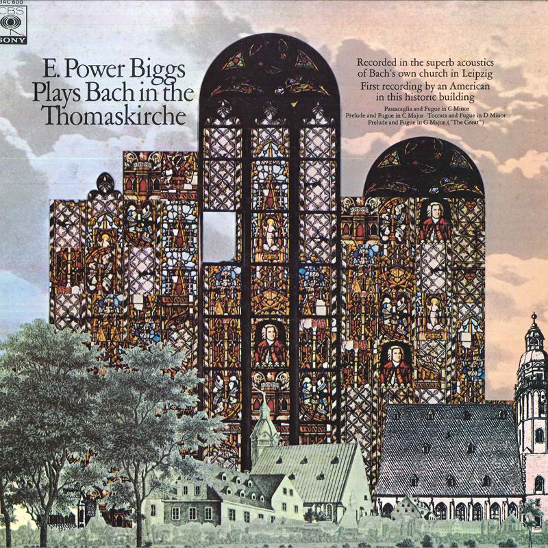 Виниловая пластинка E, POWER BIGGS ORGAN - E, Пауэр Риггс играет Баха В TH 23AC600 CBS SONY 1978 Япония Obi Классика Б/у