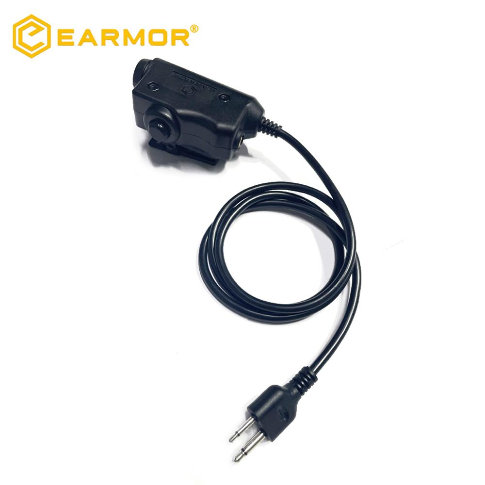 OPSMEN Earmor M11 PTT Тактическая кнопка PTT для гарнитуры M11/M11H для радиостанций Kenwood/ICOM Адаптер для наушников Airsoft Новый