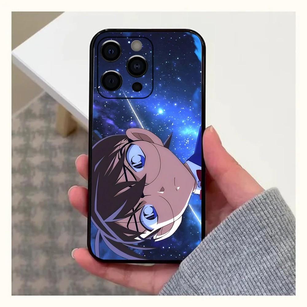 Чехол для телефона Аниме Детектив Конан Для Apple iPhone 15,14,13,12,11,Pro,X,XS,Max,XR,Plus,Mini Мягкий черный чехол