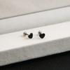 Stainless Steel Geometric Black Series Stud Earrings, Cross Simple Earrings, Love Dripping Oil Personalized Earrings