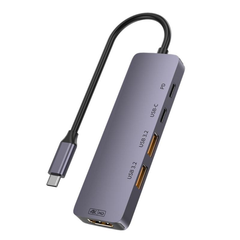 Док-станция Type C 10 Гбит/с с несколькими портами, адаптеры, Power Delivery PD100W 140W, USB 3.2 разветвитель для ПК, телефона, 4K 60 Гц HDTV