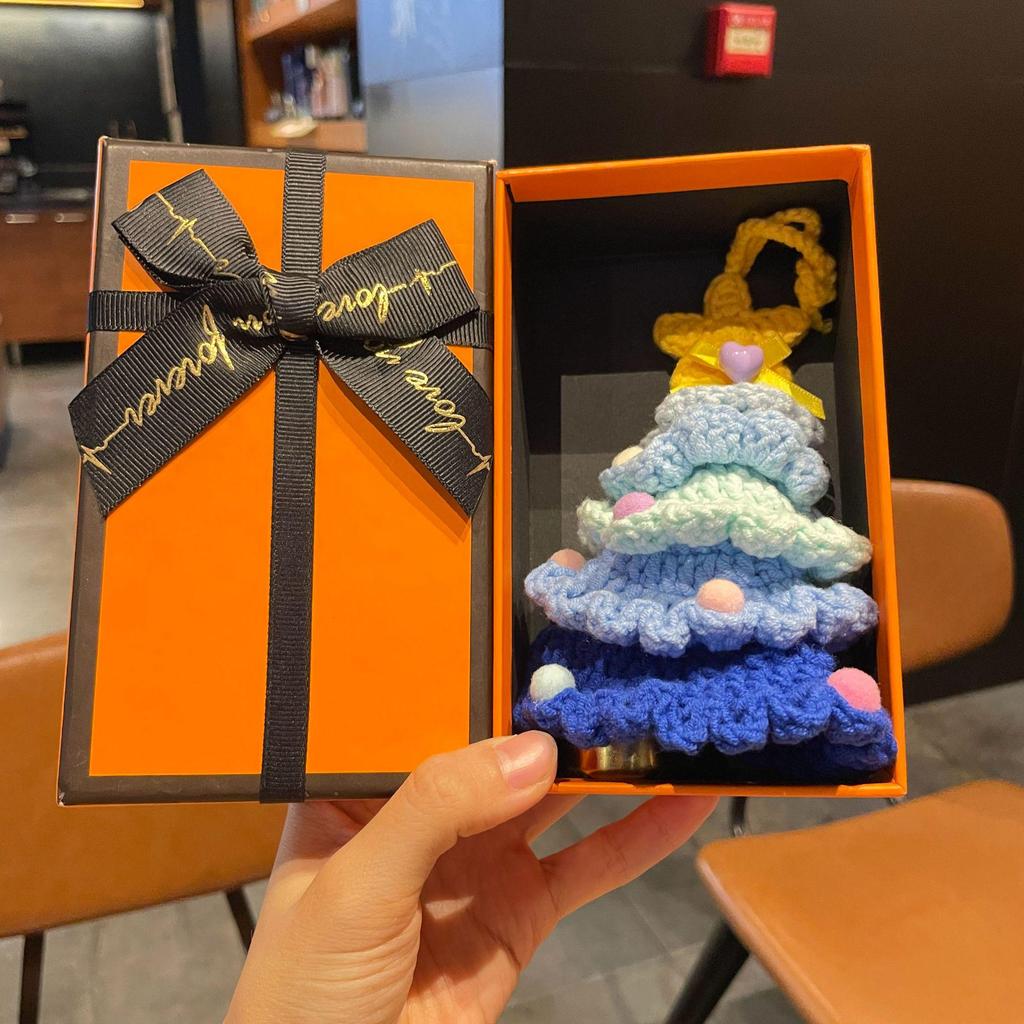 Международная пряжа Крючком Мини Рождественская елка Украшение для автомобиля Подарок