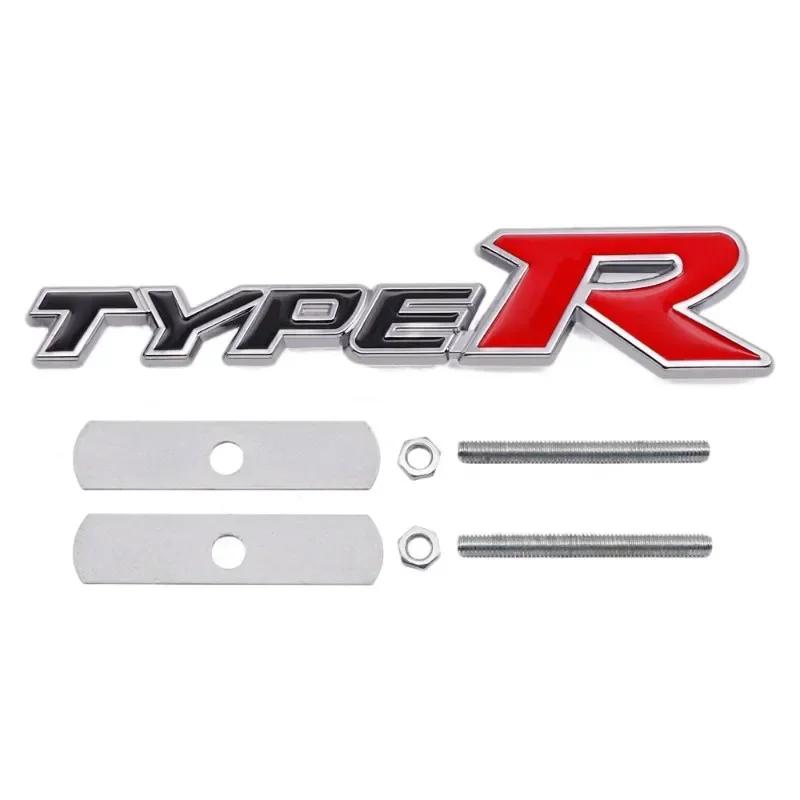 3D Металлическая эмблема Type R для решетки радиатора, значок на крышку багажника, наклейки для Honda Civic TYPER CRV HRV Accord Fit, Автоаксессуары