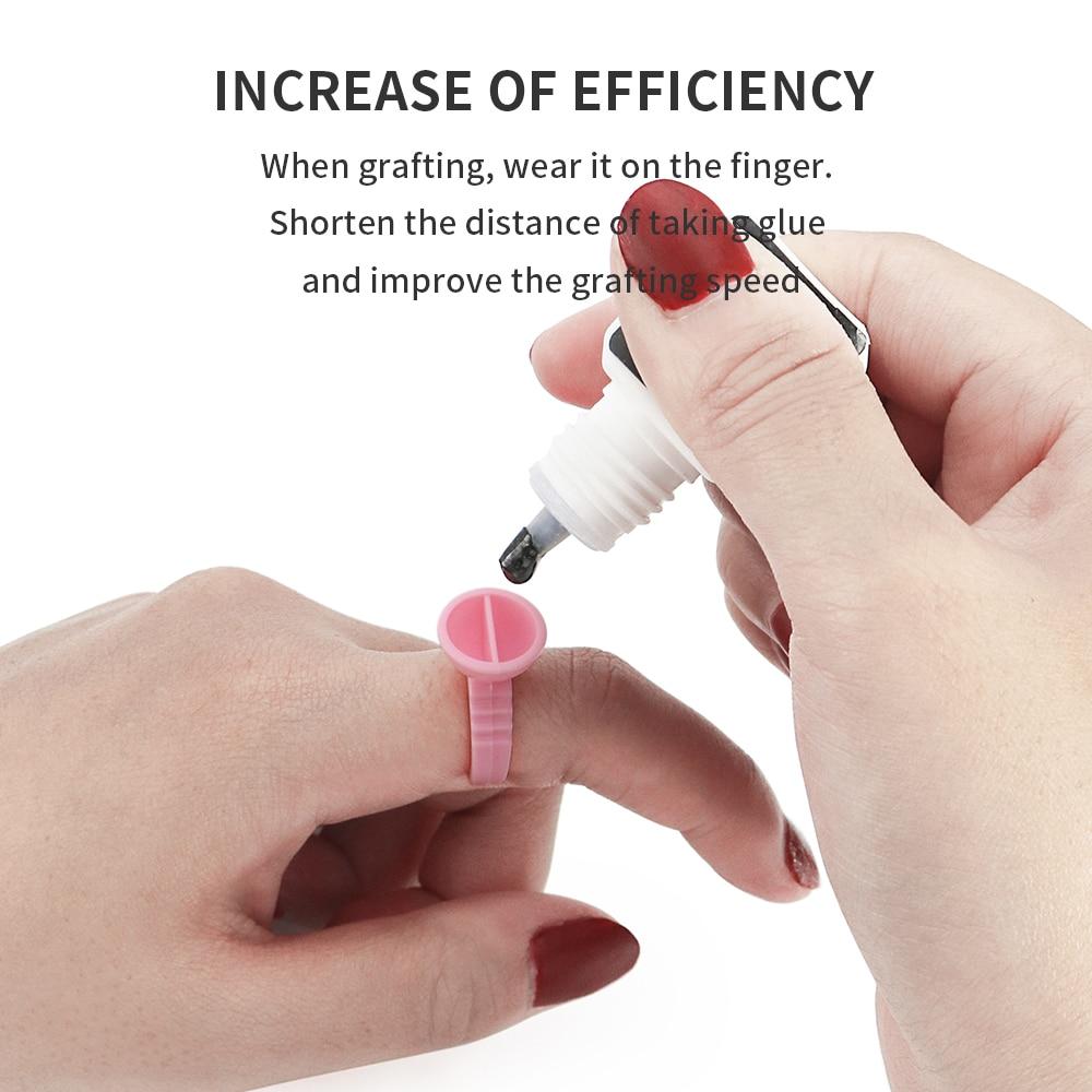 Оптовая продажа, 100 шт., одноразовые клеевые кольца для наращивания ресниц, розовый держатель для клея, контейнер для клея, пигмент для татуировки