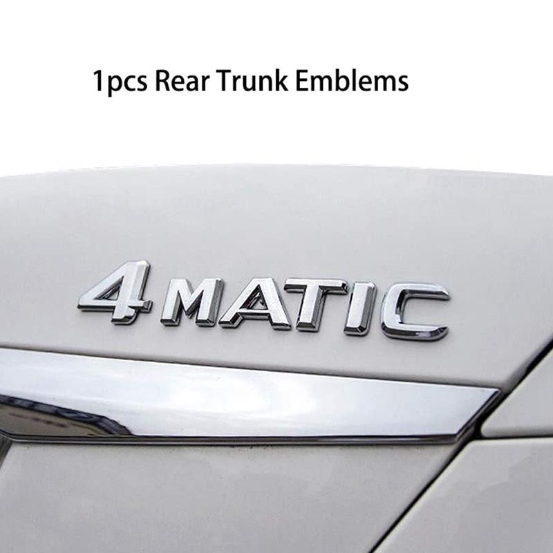 4MATIC Auto Trunk Door Fender Bumper Badge Decal Emblem Adhesive Tape Sticker Replacement for B/enz