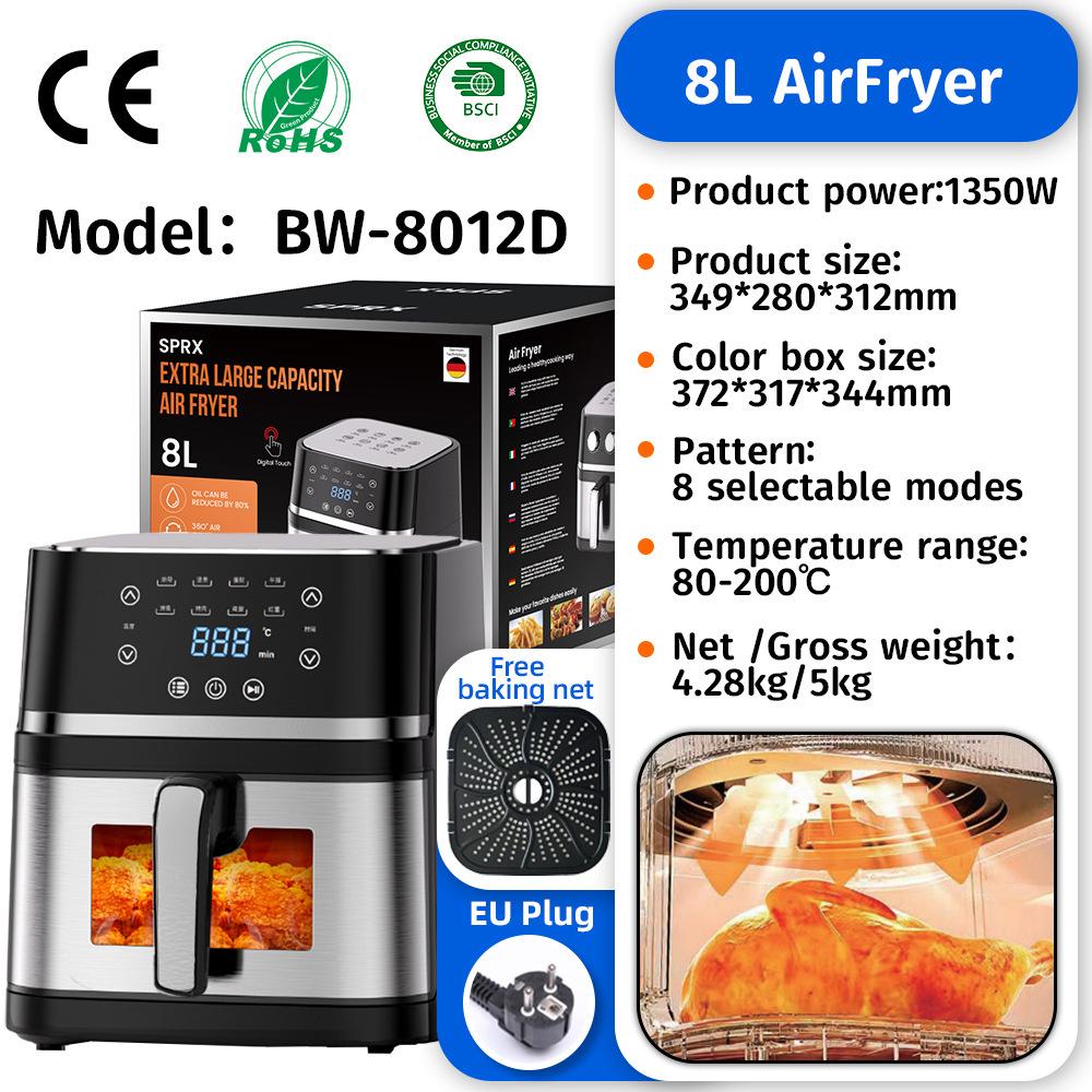 2025 Neuer Airfryer-Ofen-Kombination mit großer Kapazität (15L) mit Touch-Steuerung für den Heimgebrauch