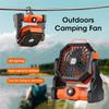 7800mAh Camping Fan with LED Light and Hook Rechargeable Desktop Portable Air Circulator Wireless Outdoor Fans for Tent Car Trip