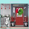 New Grinch Green Monster Plush Christmas Wreath Adorned Festive Holiday Decoration