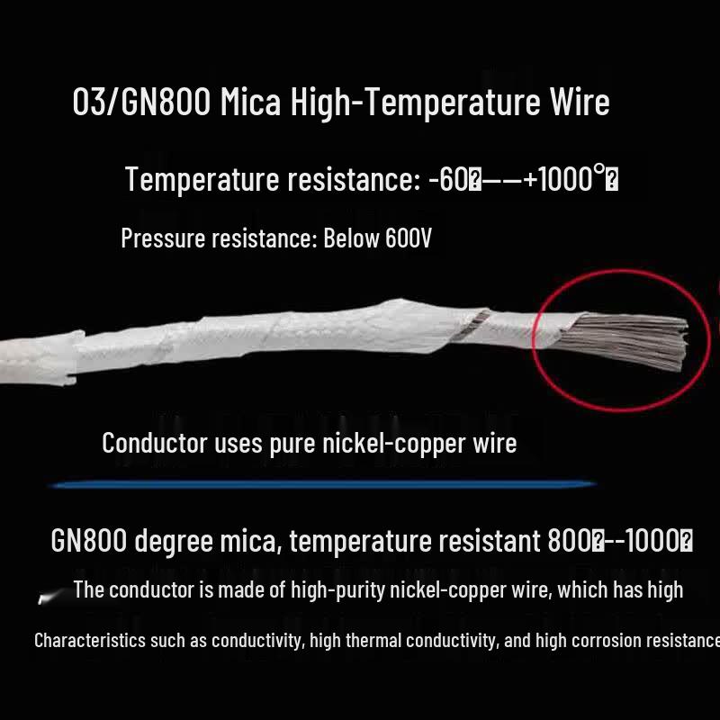 Renrun GN500 Mica Braided High-Temperature Flame-Retardant Wire