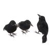 Small Simulation Fake Bird Realistic Halloween Black Crow Model Ornament Simulation Bird Home Decoration Animal Creepy Toy