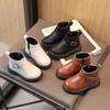 Children's British Style Boots, Children's Leather Boots, Boys' Short Boots