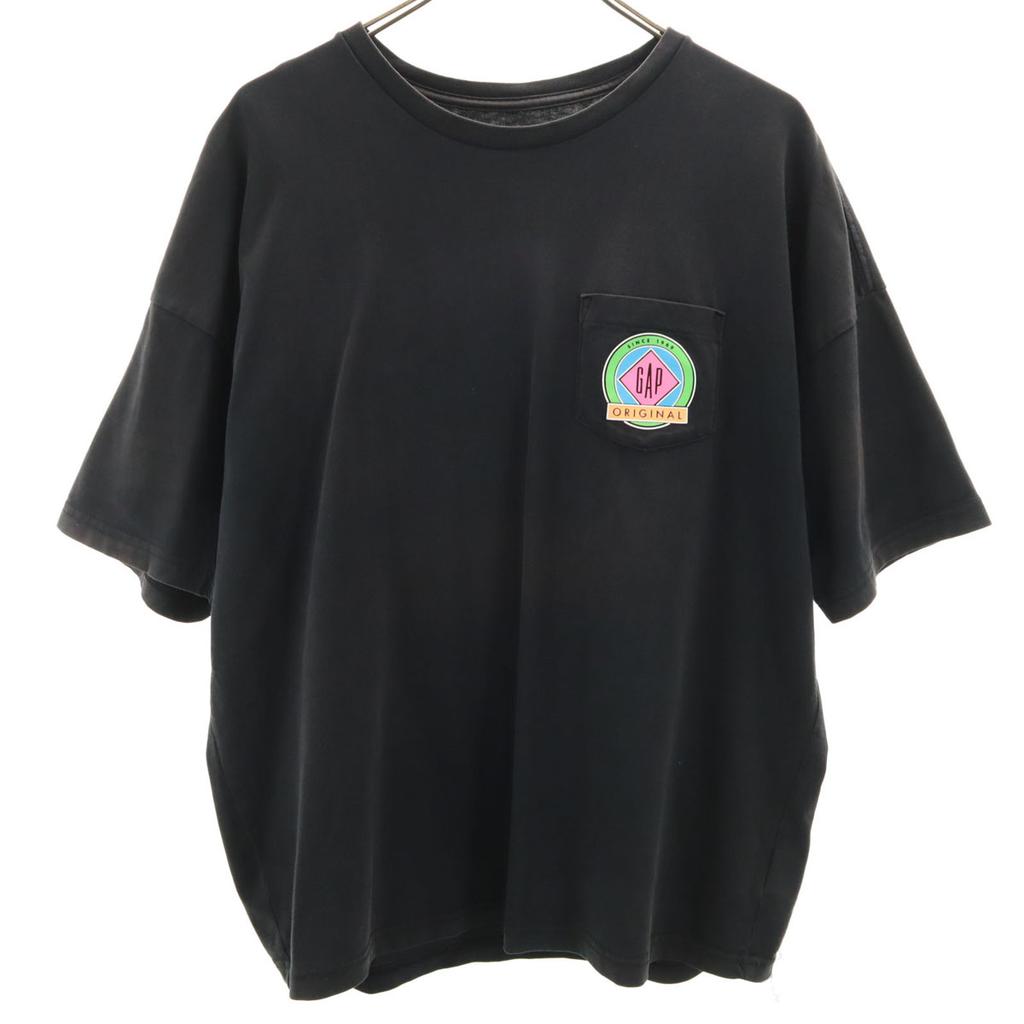 Gap Футболка с коротким рукавом с логотипом на спине M черная Мужская Б/У