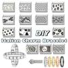 Модный персонализированный DIY Серый Цвет Итальянский Шарм Браслет Сердце Кошка Цветок Череп Бусина Подходит для 9 мм Браслета Ювелирные Изделия из Нержавеющей Стали