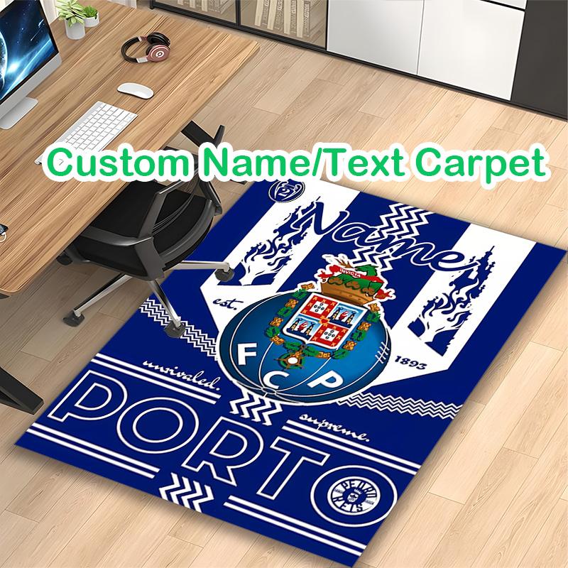 1pc Office Carpet, FC Porto (3) Chair Rug, Living Room Printed Area Rug, Home Chair Floor Mat